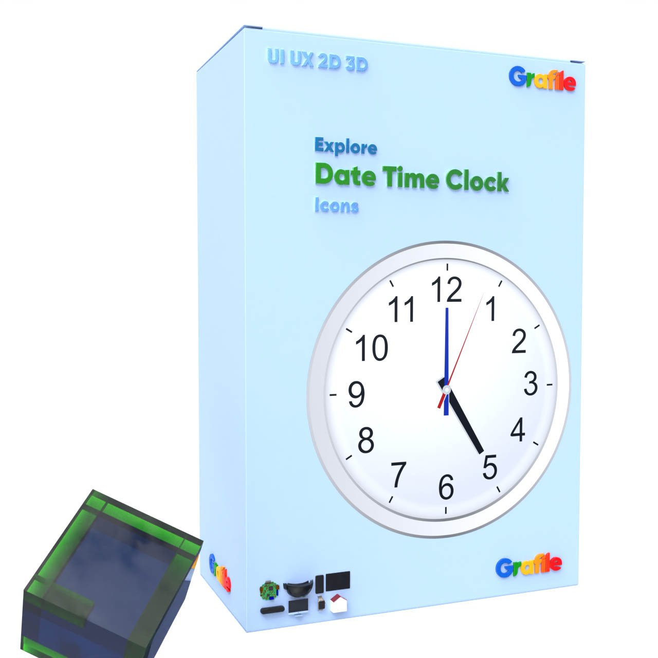 Grafile Explore Date Time Clock Icons