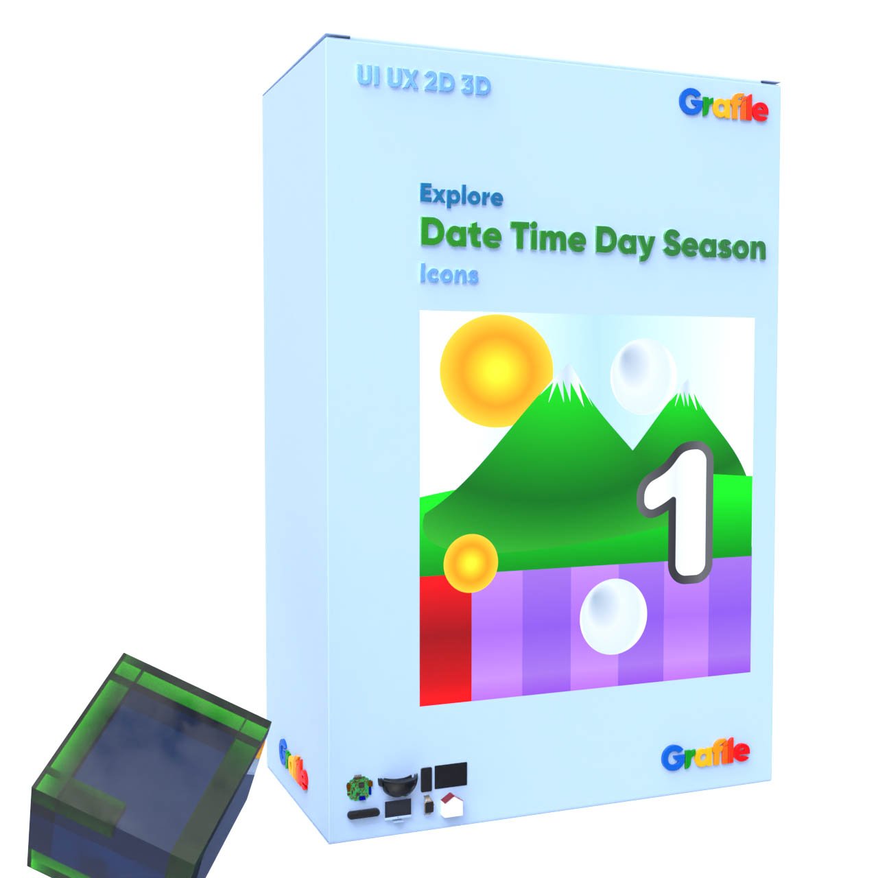 Grafile Explore Date Time Day Season Icons