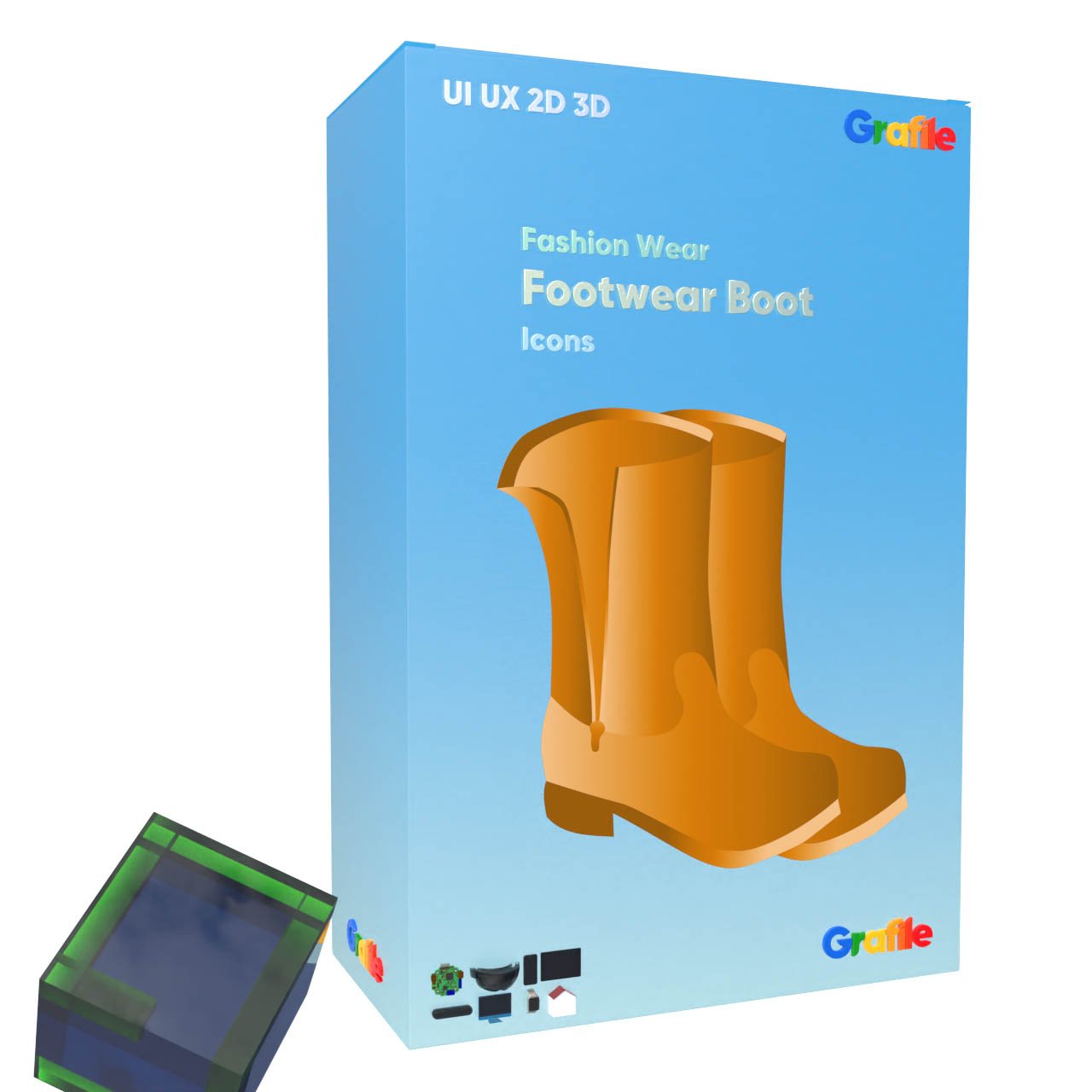 Grafile Fashion Wear Footwear Boot Icons