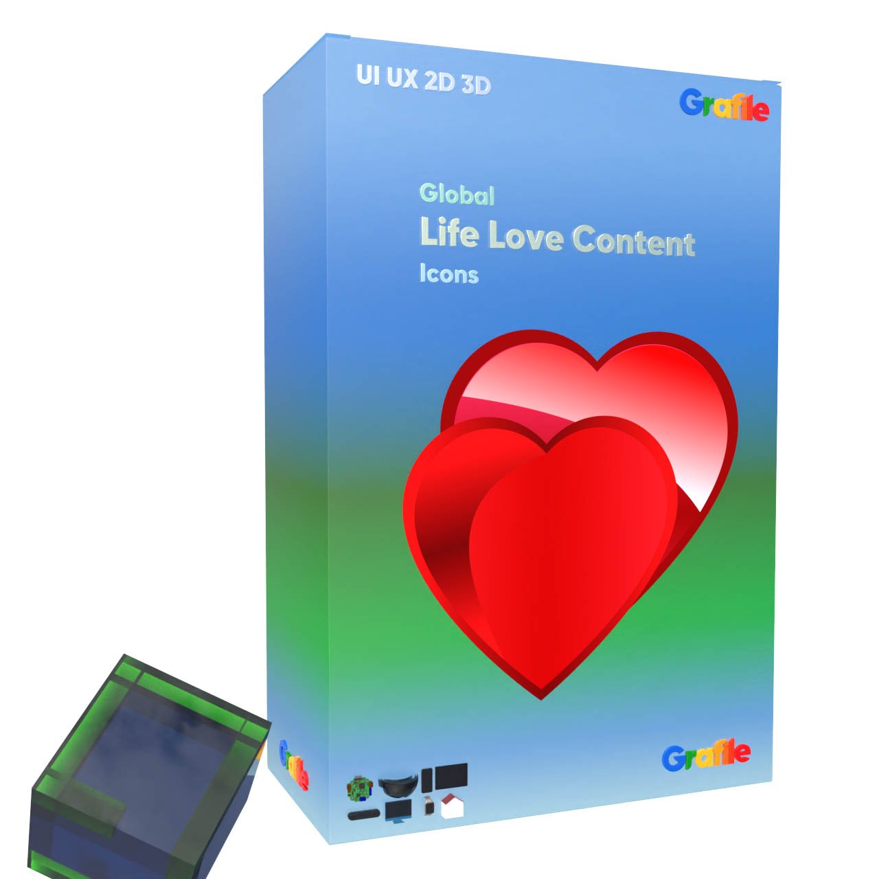 Grafile Global Life Love Content Icons